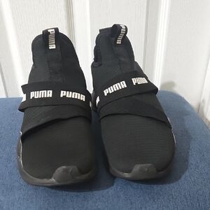 Puma Black Strap Sneakers